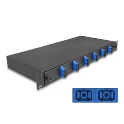 DELOCK 19" LWL Spleißbox 6x SC DX OS2 1HE spleißfer. Kompl.