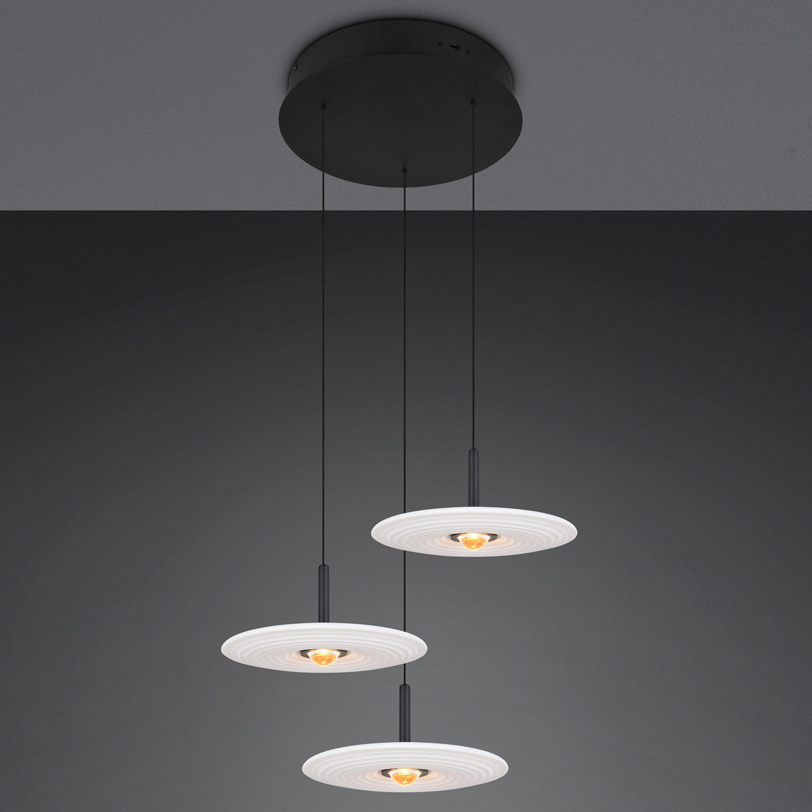 home24 Hanglamp Sirena type C wit/wit met melkglas en metaal Ø 35cm