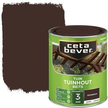 Cetabever Tuinhout Beits Dekkend Zijdeglans - Roodbruin