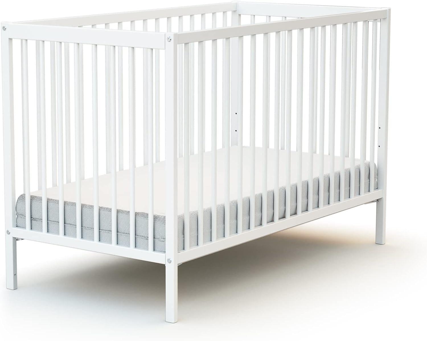 Wit basisbed voor baby's, 60 x 120 cm
