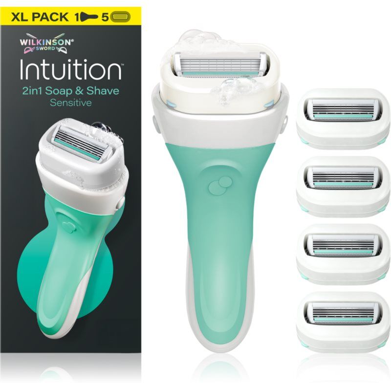 Wilkinson Sword Intuition 2in1 Soap & Shave Sensitive rasoir + tête de rechange
