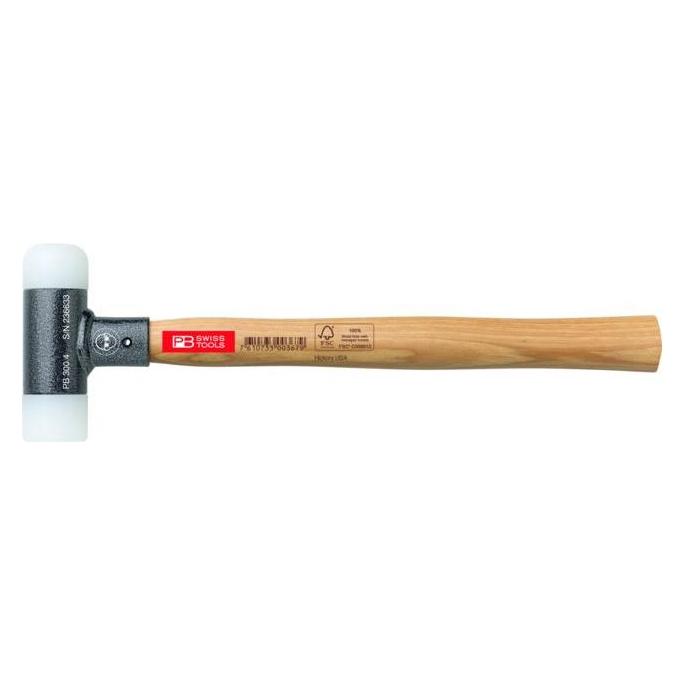 PB Swiss Tools Rückschlagfreier Hammer mit Nylon-Einsätzen Hickory-Stiel (274 g) (PB 301.2)