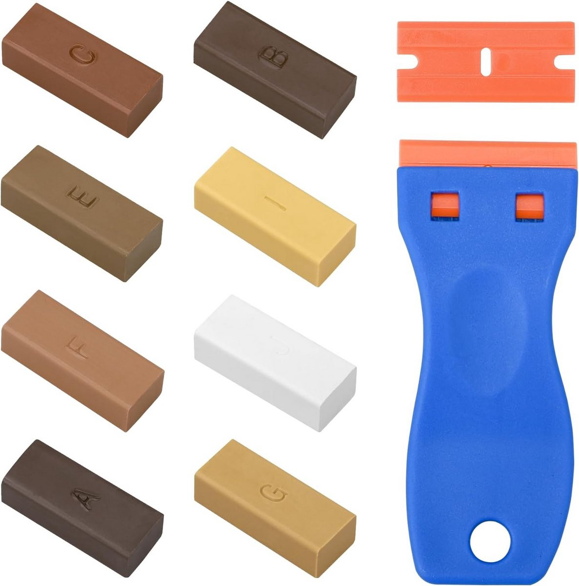 Harde wax reparatieset voor meubels in 8 kleuren mix