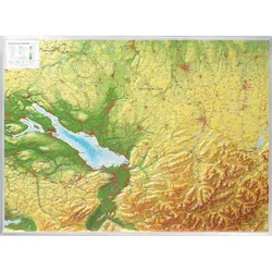 3D Reliefkarte Bodensee, Landkarte
