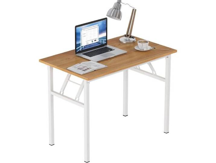 SogesHome Bureau d'Ordinateur Pliant 100 x 60 x 75 cm Bureau d'Ordinateur à Utiliser comme Bureau Table de Salle à Manger ou