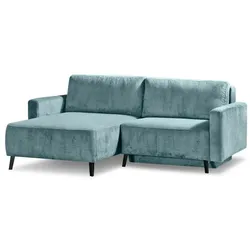 Ecksofa Hagen Cord Blau Hellblau