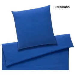 Elegante Bettwäsche Smooth - 135x200 cm + 40x80 cm	ultramarin