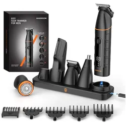 Maxgroom, Trimmer + Haarschneider, LK-892 Multifunktionstrimmer mit austauschbaren Aufsätzen – schwarz