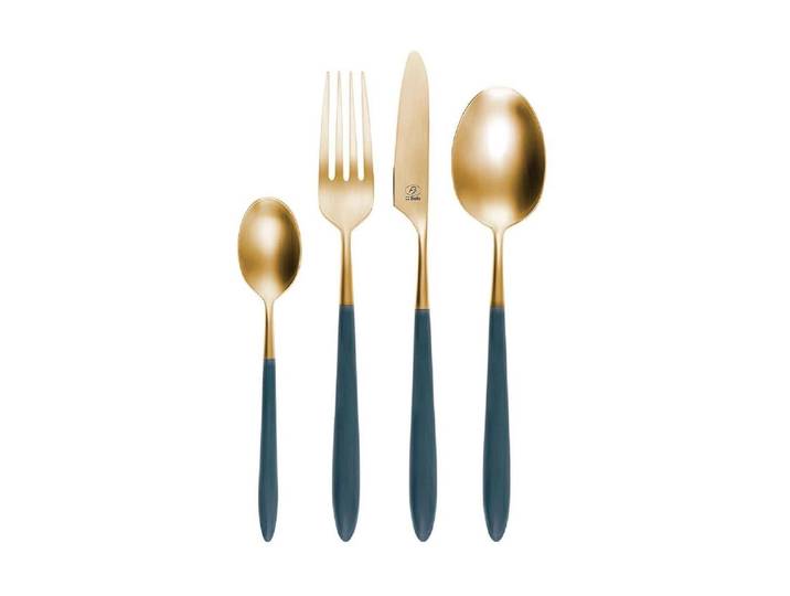 Besteck-Set SOLA Gaya Exeter, 24-teilig , gold (grün), Essbesteck-Sets, Besteck-Set