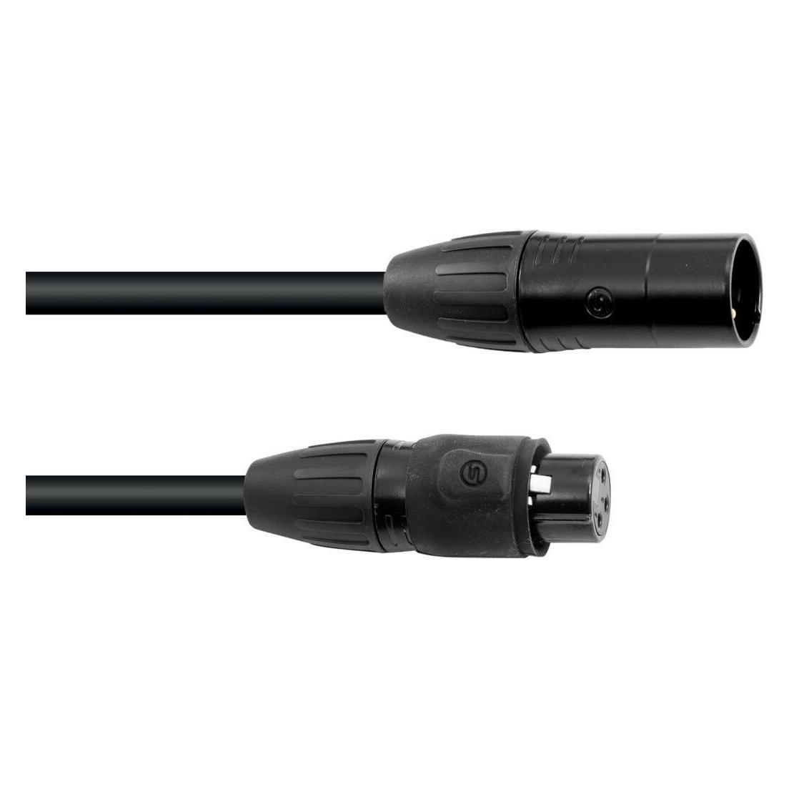 Eurolite DMX Kabel SEC-1 IP65 3pol 1m sw (1 m, XLR Kabel) (30227660)
