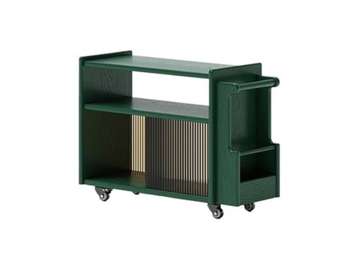 9bbhfJw4R Couchtisch im Landhausstil Sofa-Beistelltisch mit Rollen, Home-Sofa-Seitenschrank, Aufbewahrungswagen(Green)