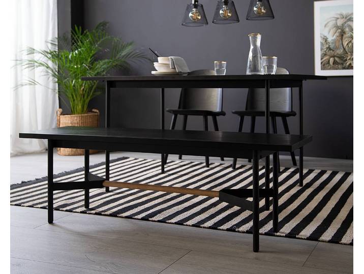 Esstisch Jelling 140 x 75 x 80cm Schwarz/Eiche/Schwarz