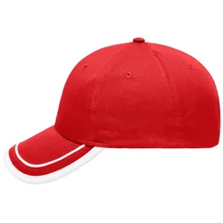 Basecap Piping "MB6501" 6-Panel - red/white