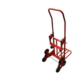 Relaxdays Treppensteiger bis 50 kg/150 kg Traglast, multifunktionale Transportkarre, 2in1, Profi, rot
