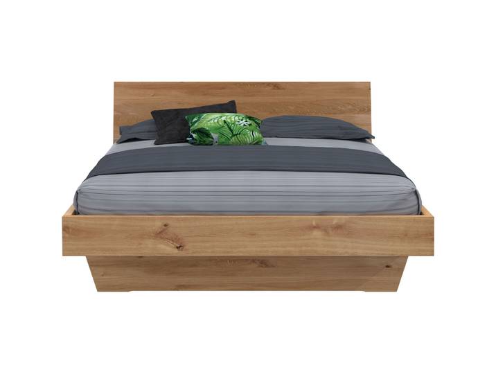 Bett Reto Natur Wildeiche Massivholz 160 x 200 cm - Bett