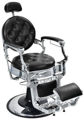Costway Vintage Barber Chair with Adjustable Height and Headrest-Black