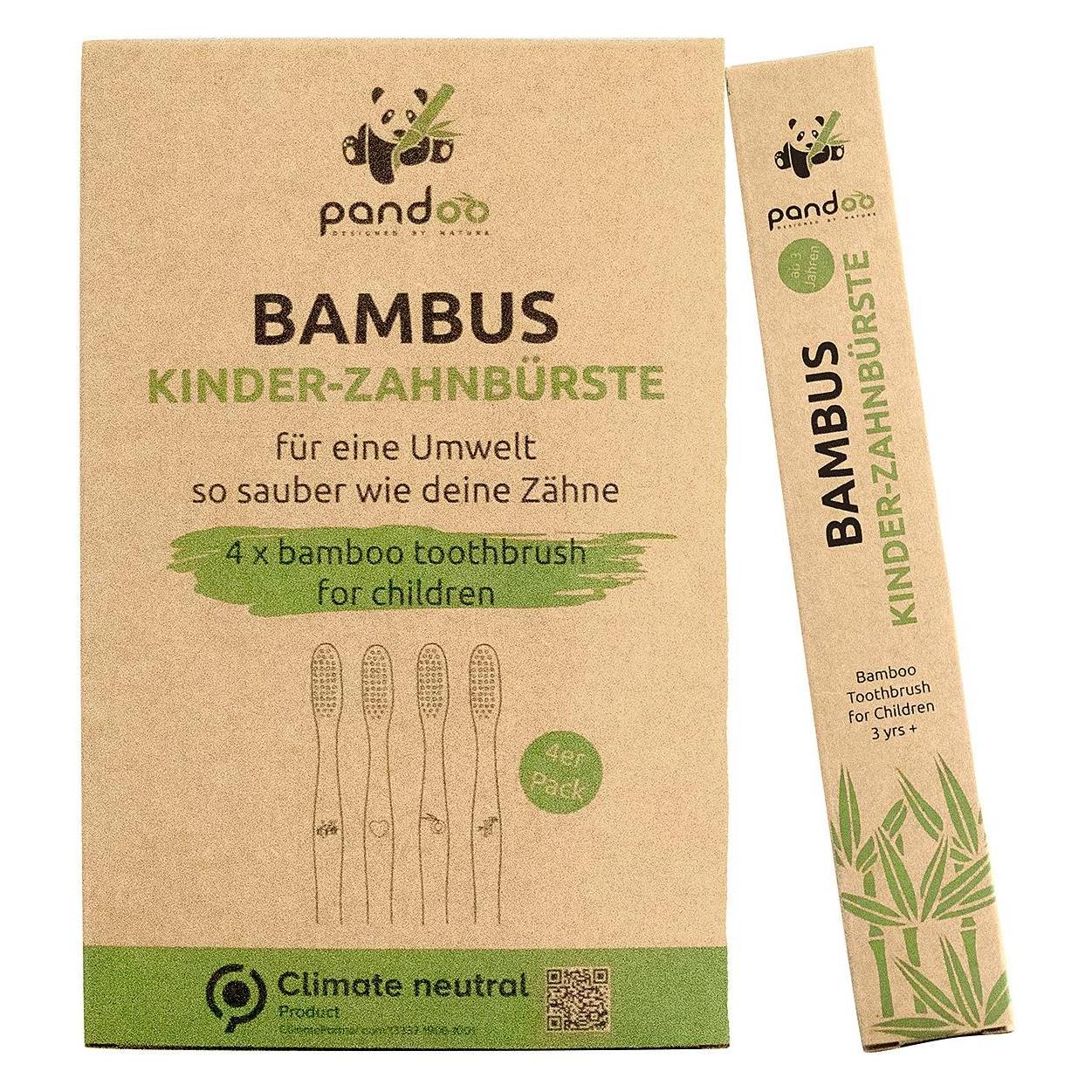 Pandoo Kinder-Zahnbürste (Weich, 4x) (POBCTB04)