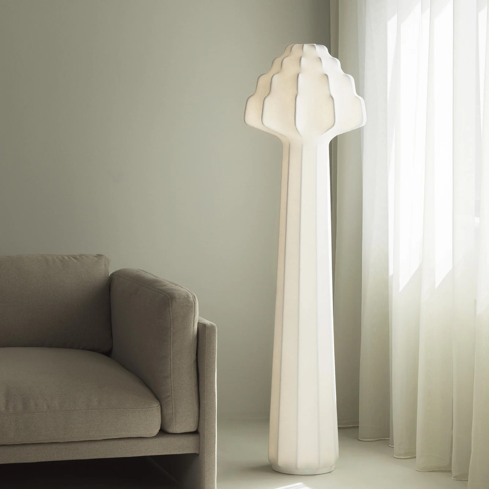 Normann Copenhagen Phantom LED vloerlamp, wit, Hoogte: 156 cm