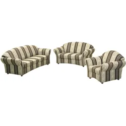 SOFAGARNITUR 3-2-1 Kama Chenille braun