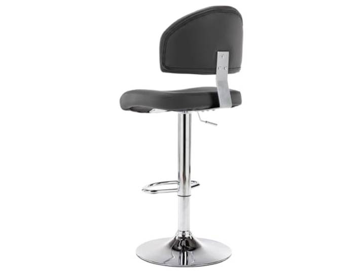HBBMGYD Barhocker, Kunstleder, drehbar, höhenverstellbar, Grau Integrierte Fußstütze, verchromter Stahl, 360° drehbar, Gasfeder, max. 110 kg, Lieferung 1 Stück