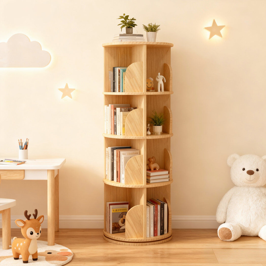 Rebrilliant Bookcase Brown 129 cm H x 39 cm W x 39 cm D x
