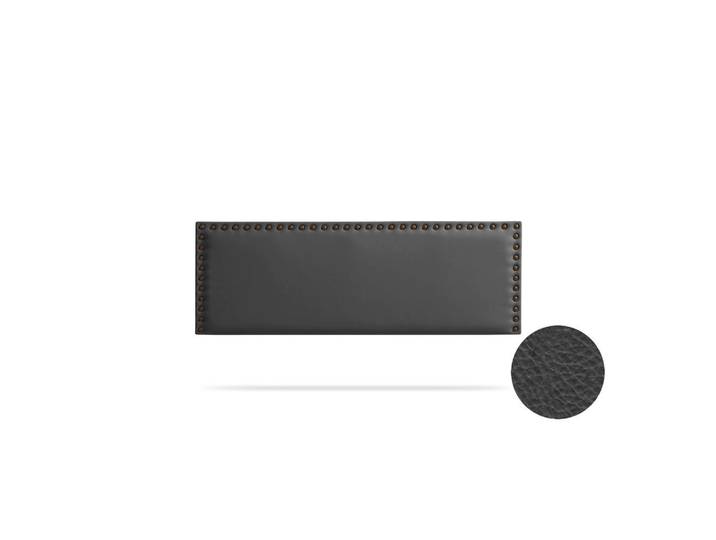 Kopfteil gepolstert Modena Kunstleder 90x55x8 cm - Schwarz - Moonia, Holz, 90x8x55 cm, Bett-Kopfteile