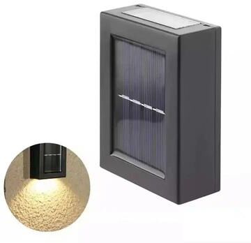 Uplifted Goods Solar Up And Down Outdoor Wall Spot Light warm White 2pcs