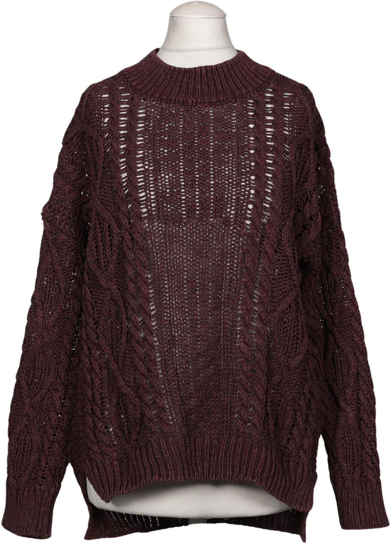 Stradivarius Damen Pullover, Bordeaux, Gr. S, Baumwolle - Second Hand