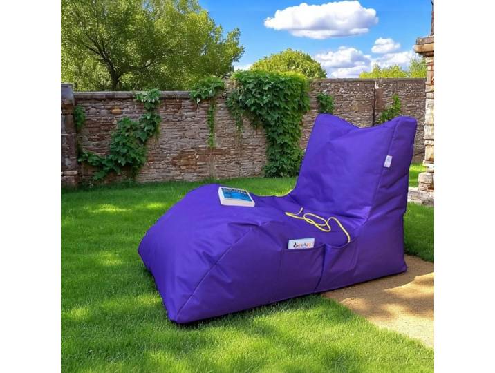 Bain de soleil / Pouf XXL en tissu ARTA - Violet