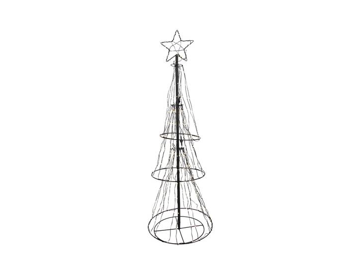 Kerst vloerlamp zwart boom 150cm incl. LED met timer IP44 - Ugoku