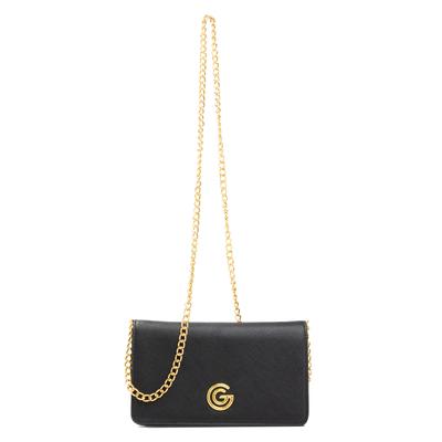 Geldbörse "QUEEN", Damen, schwarz, Lederimitat, GABRIELLA G BY GABRIELLA GUCCI, Kleinlederwaren, Damen Portemonnaie, Geldbeutel, Scheintasche mit Kette