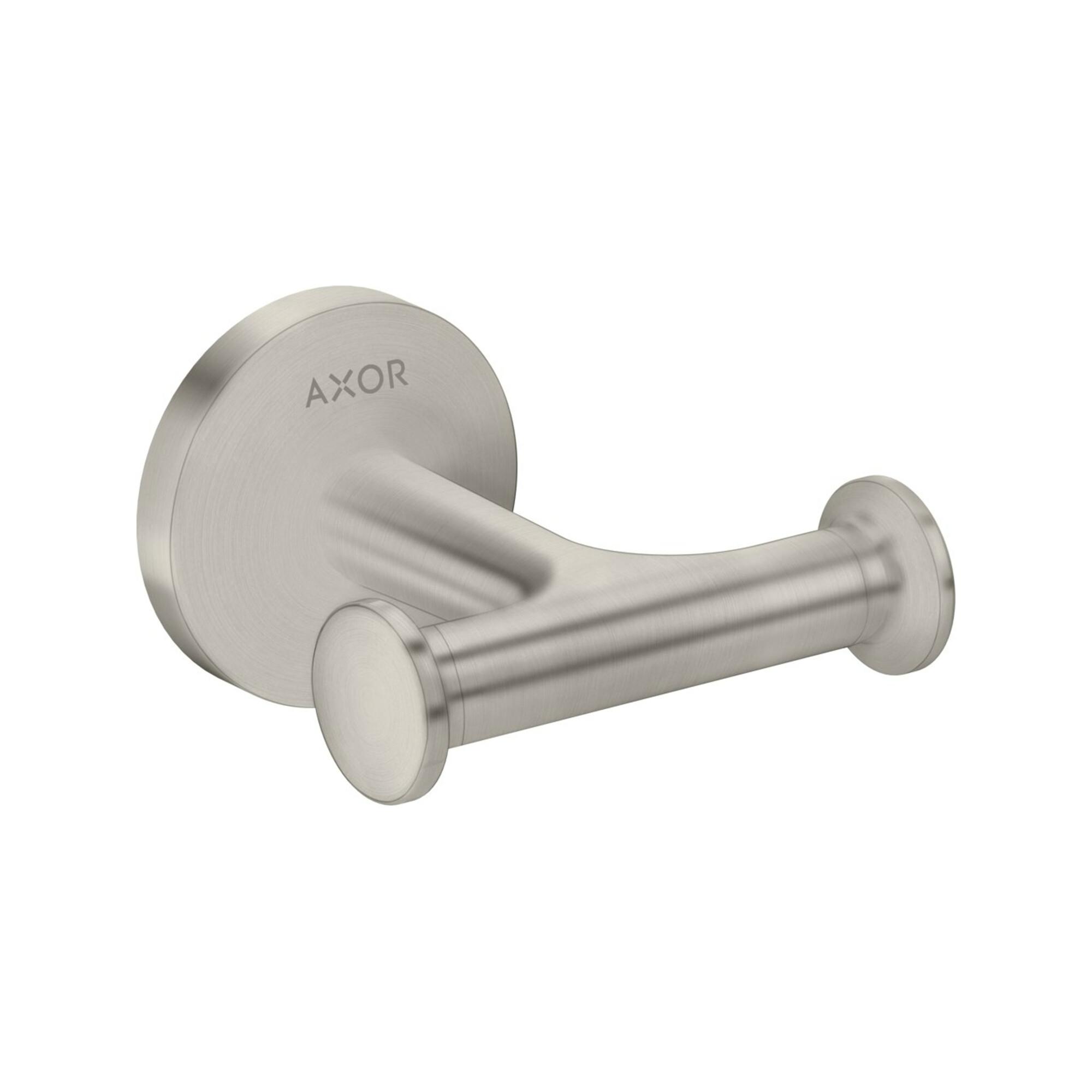 hansgrohe Handtuckhaken Axor doppelt, Wandmontage, Edelstahl-Optik (42812800)