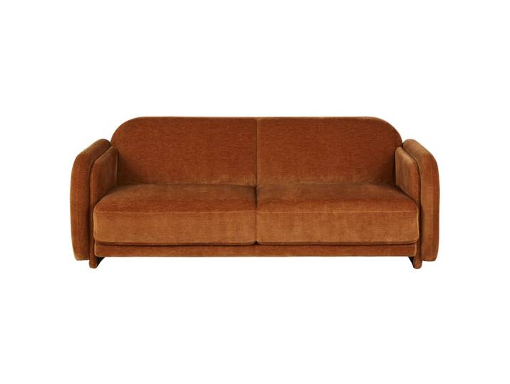 3/4-Sitzer-Sofa mit Samtbezug, braun