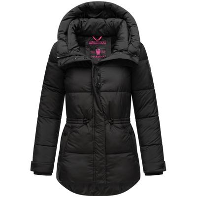 Winterjacke MARIKOO "Akumaa", Damen, Gr. XXL (44), schwarz, 100% Polyester, Jacken Winterjacke, mit tailliertem Schnitt