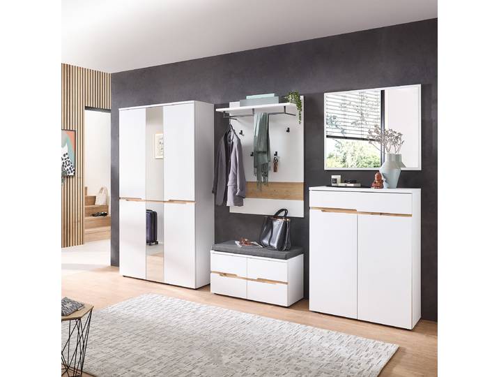 Garderobenschrank 105 cm 105 x 192 x 38cm Weiß