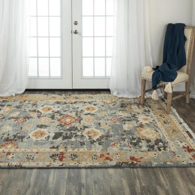 Alora Decor Abby Dark Grey Classical Hand-spun Wool Area Rug