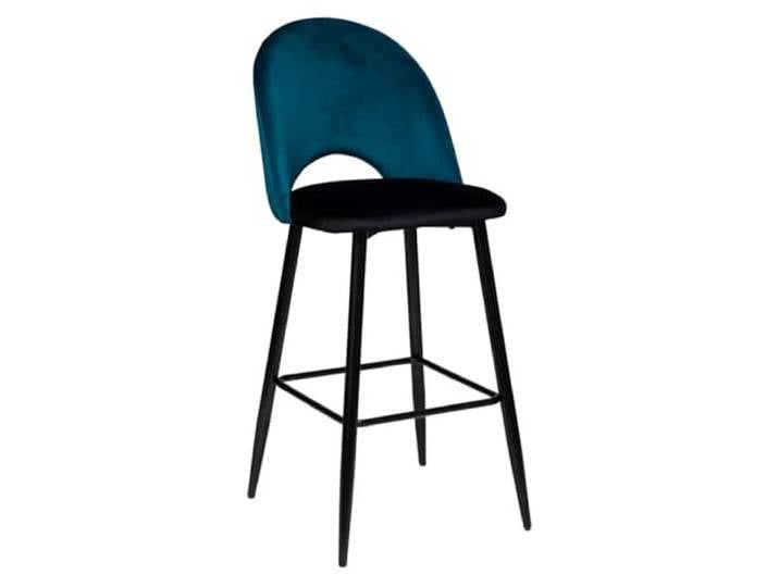ATMOSPHERA CREATEUR D'INTERIEUR Barstuhl Kara – Entenblau – Samt – Wohnzimmer-Atmosphäre