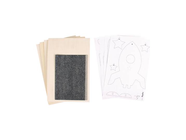 Rayher Sperrholzplatten mit Vorlagen Fahrzeuge 30 × 20 × 0.4 cm 4 Stück