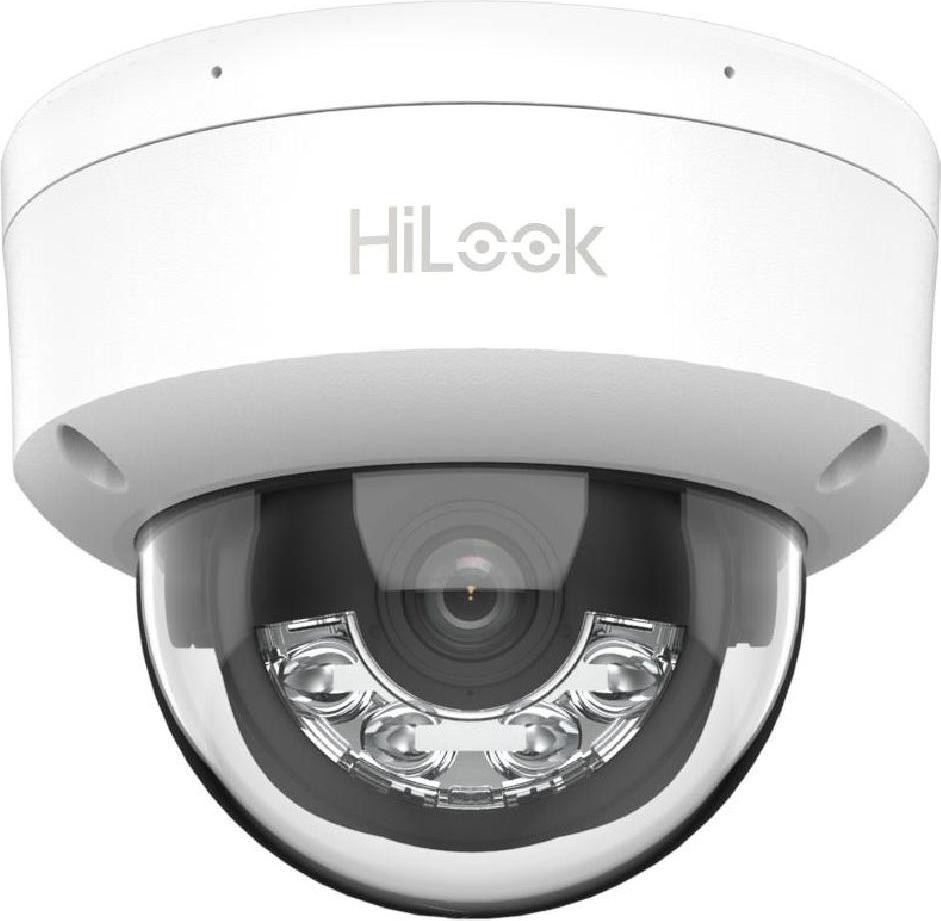 HiLook dome IP-camera IPC-D140HA-LU, 4 MP, 2.8 mm, hybride verlichting, wit