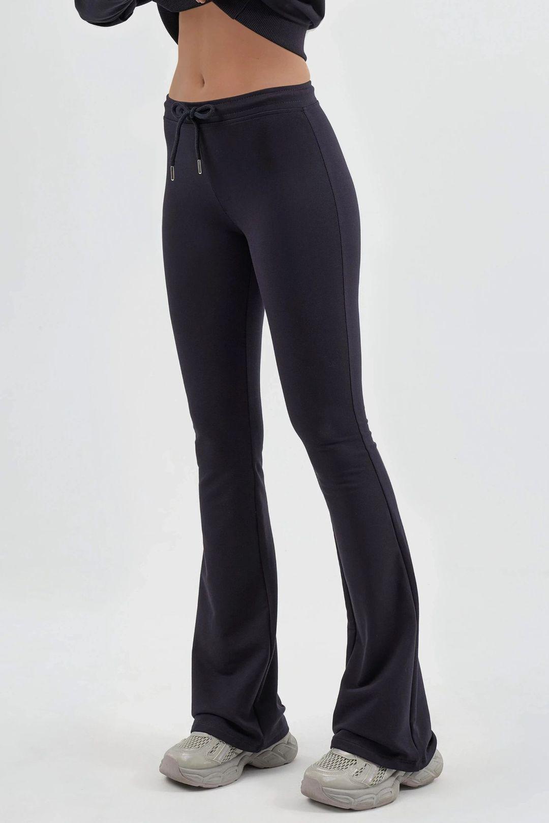 Mid Rise Flared Joggingbroek met Koord