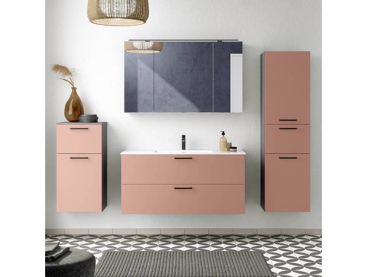 Badezimmerset MYBA XVII 4-teilig 210cm Pink/Altrosa
