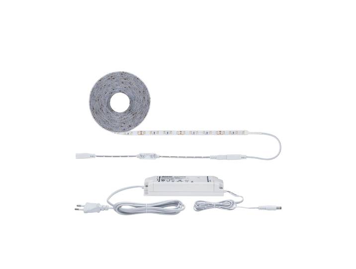 PAULMANN LED-Streifen SimpLED Power Set 230/24V DC weiß Kunststoff , weiß, Flammen 1 Stk., Gesamtlänge 8,17m, Lichterketten, inkl Dimm/Switch, LED-Streifen