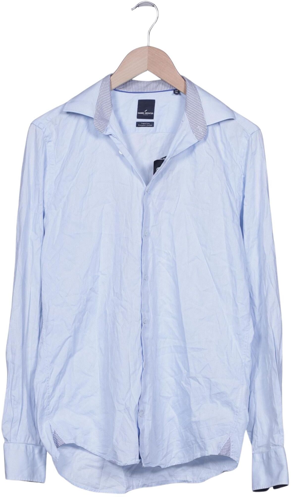Daniel Hechter Herren Hemd, Hellblau, Gr. 39, Baumwolle - Second Hand