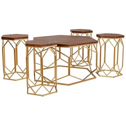 COUCHTISCH und Hocker , 5er-Set