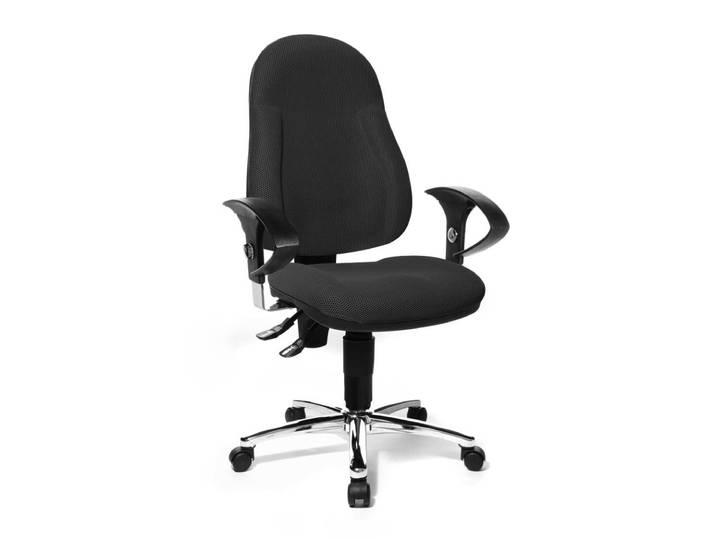 Bürodrehstuhl Topstar Wellpoint 10 Deluxe mit 2D Armlehnen, Schwarz, Neu, Ergonomischer Stuhl - ideal für flexibles Arbeiten