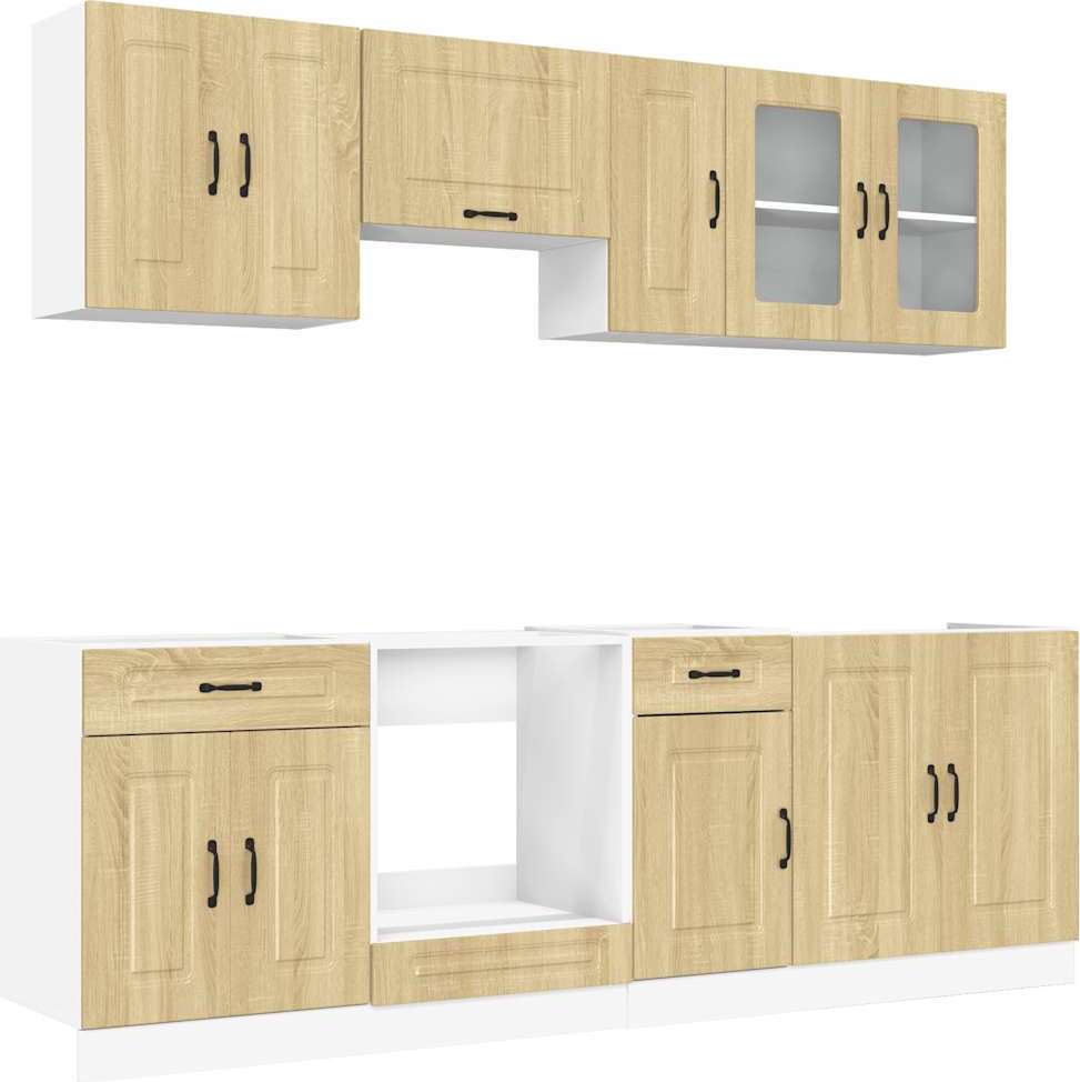8-tlg. Küchenschrank-Set Kalmar Sonoma-Eiche Holzwerkstoff