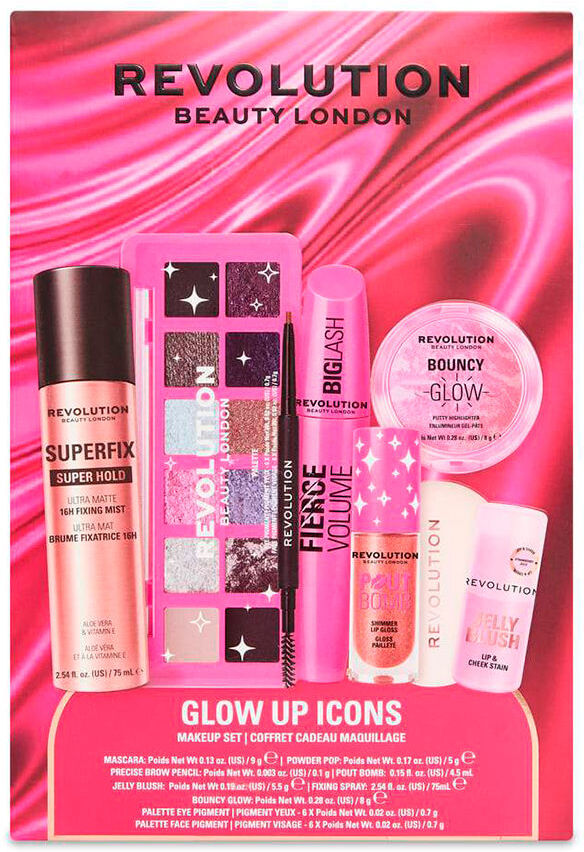 Revolution Make Up Glow Up Icons Estuche 8 pz