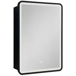 Spiegelschrank mit Beleuchtung SAT 50x71 cm schwarz SATZGALED5071CE
