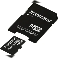 Transcend Premium microSDHC-Karte Industrial 4 GB Class 10 inkl. SD-Adapter TS4GUSDHC10