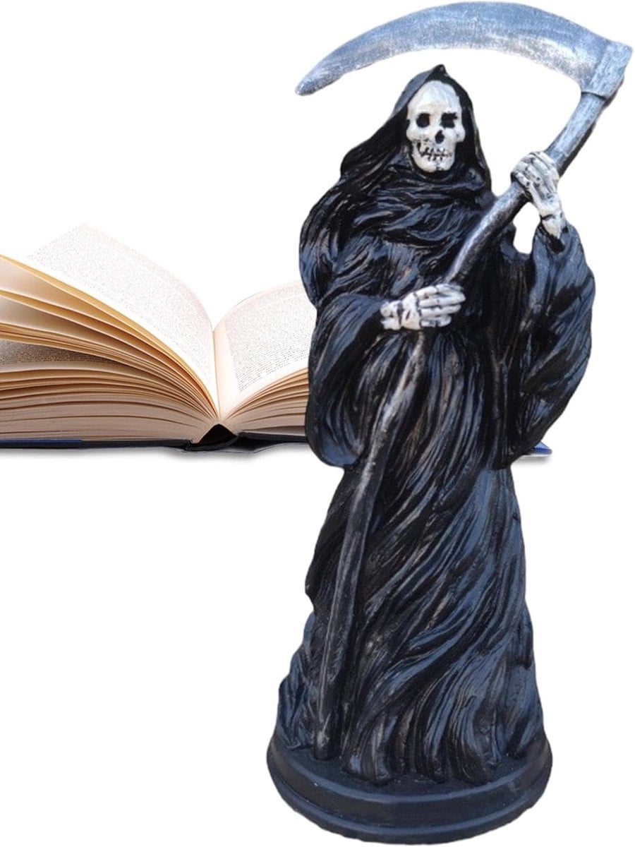 Magere Hein Beeld - Gedetailleerd Dood Sculptuur voor Halloween Decoratie